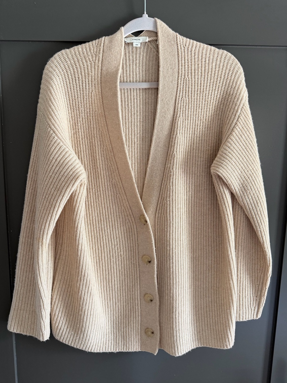 Vince Button-Front Cardigan Sweater